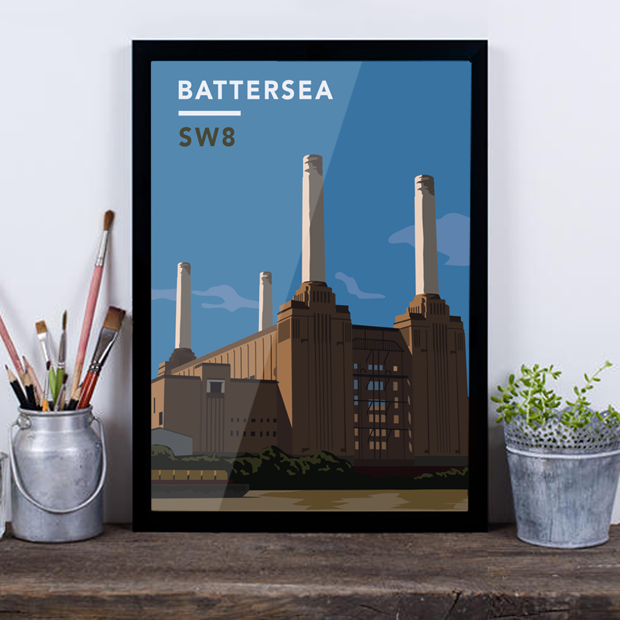 Battersea Power Station SW8 - Giclée Art Print