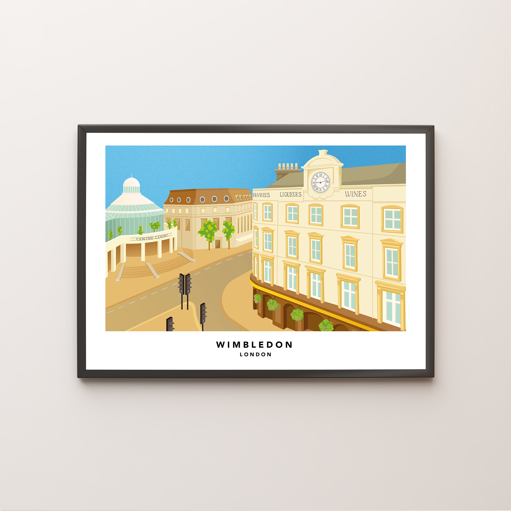 Wimbledon Town Centre Giclée Art Print - New