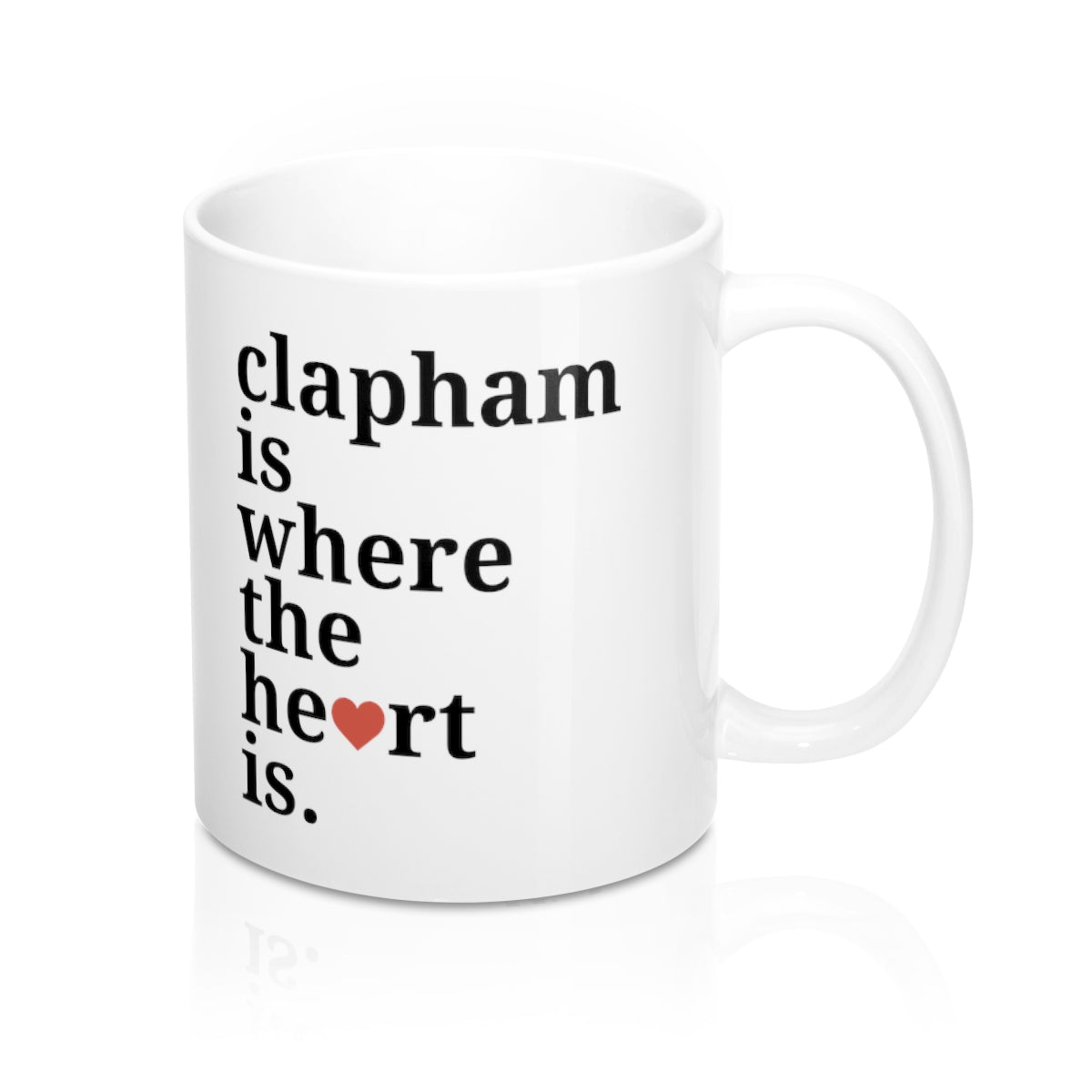 Clapham Is Where The Heart Is Mug