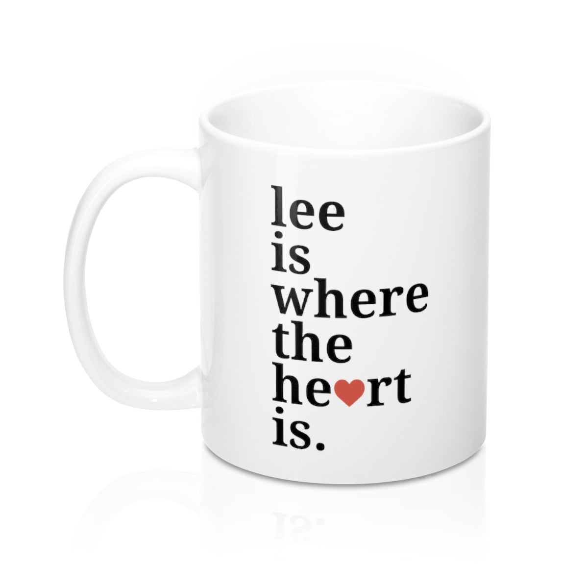 Lee is Where The Heart Is Mug