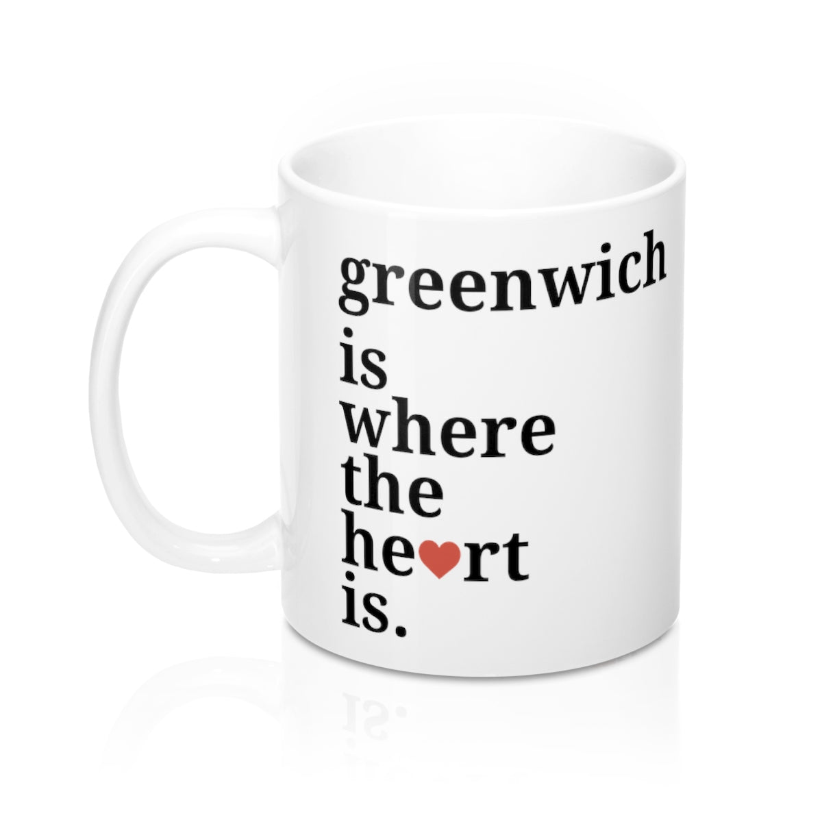 Greenwich is Where The Heart Is Mug