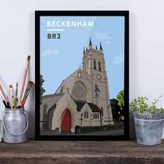 Beckenham St.George's Church BR3 - Giclée Art Print