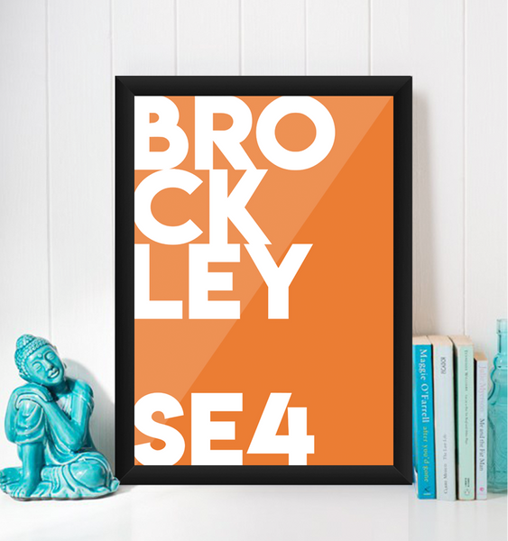 Brockley Typography Giclée Art Print