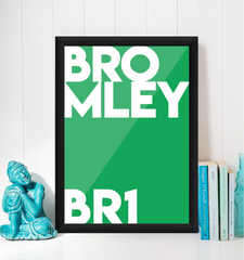 Bromley Typography BR1 Giclée Art Print