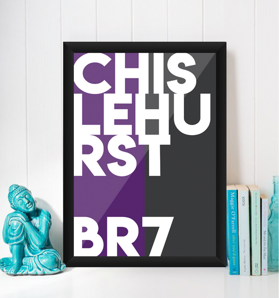 Chislehurst Typography Giclée Art Print
