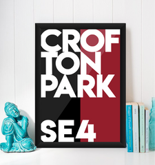 Crofton Park Typography Giclée Art Print