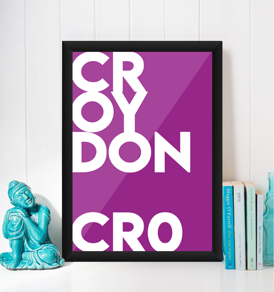 Croydon Typography Giclée Art Print