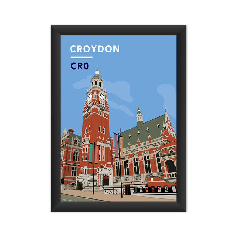 Croydon Clock Tower And Town Hall CR0 - Giclée Art Print