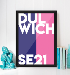 Dulwich Typography Giclée Art Print
