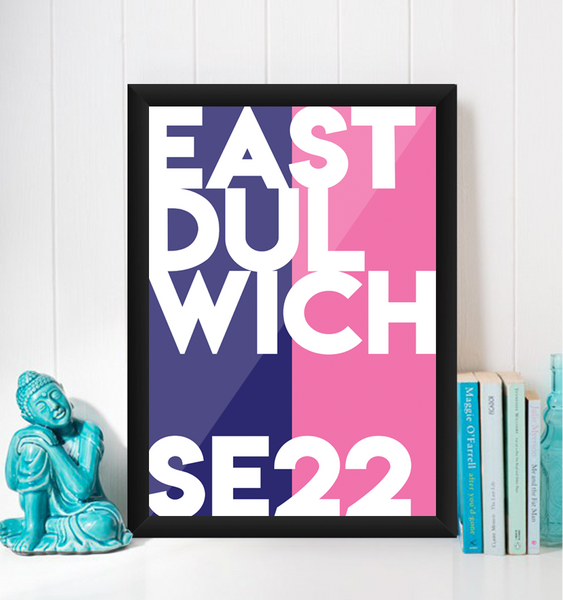 East Dulwich Typography Giclée Art Print