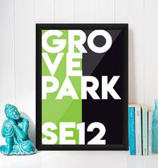 Grove Park Typography Giclée Art Print