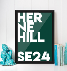 Herne Hill Typography Giclée Art Print