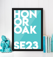 Honor Oak Typography Giclée Art Print