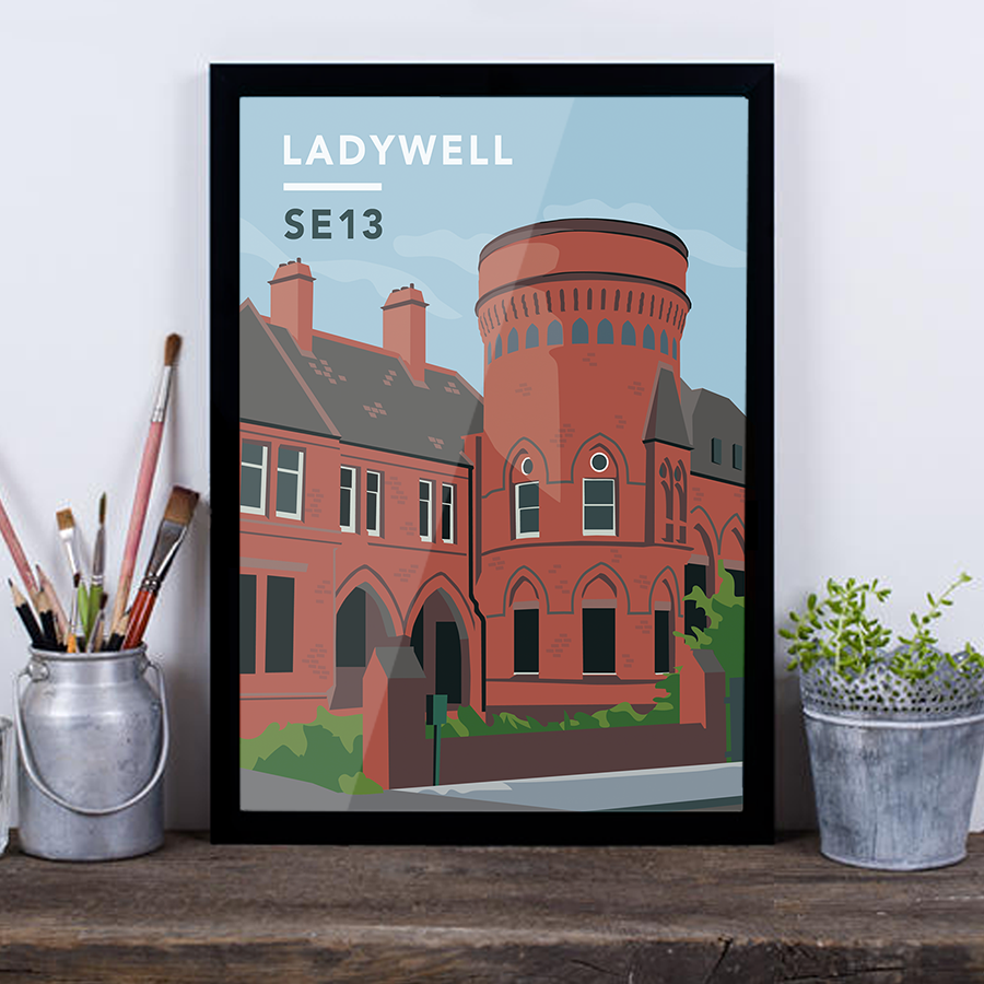 Ladywell Playtower SE13 - Giclée Art Print