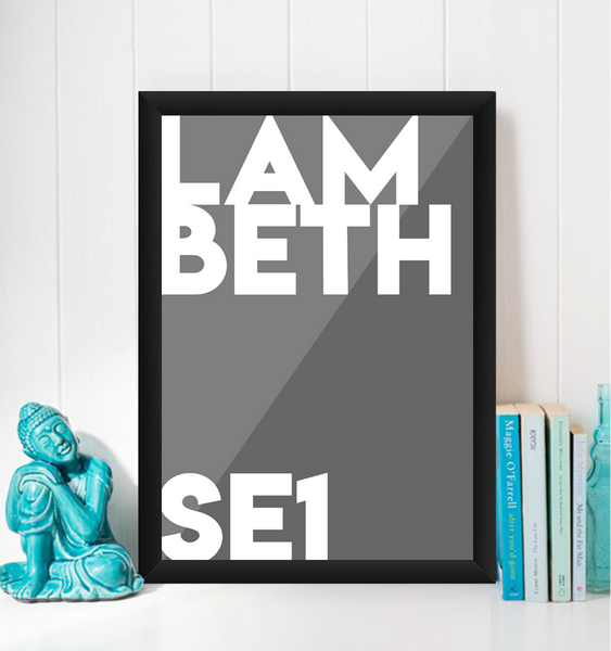Lambeth Typography SE1 Giclée Art Print