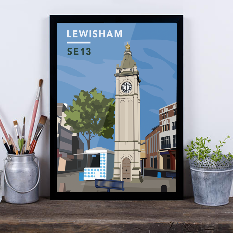 Lewisham Clock Tower SE13 - Giclée Art Print
