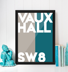 Vauxhall Typography SW8 Giclée Art Print