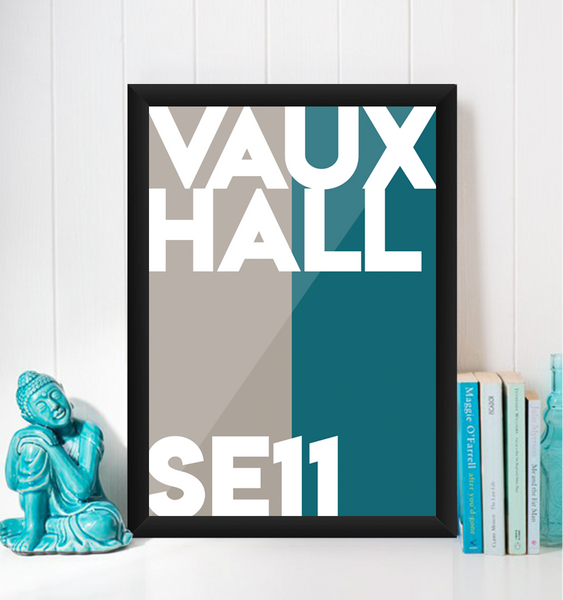 Vauxhall Typography SE11 Giclée Art Print
