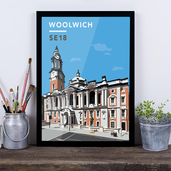 Woolwich Town Hall SE18 - Giclée Art Print